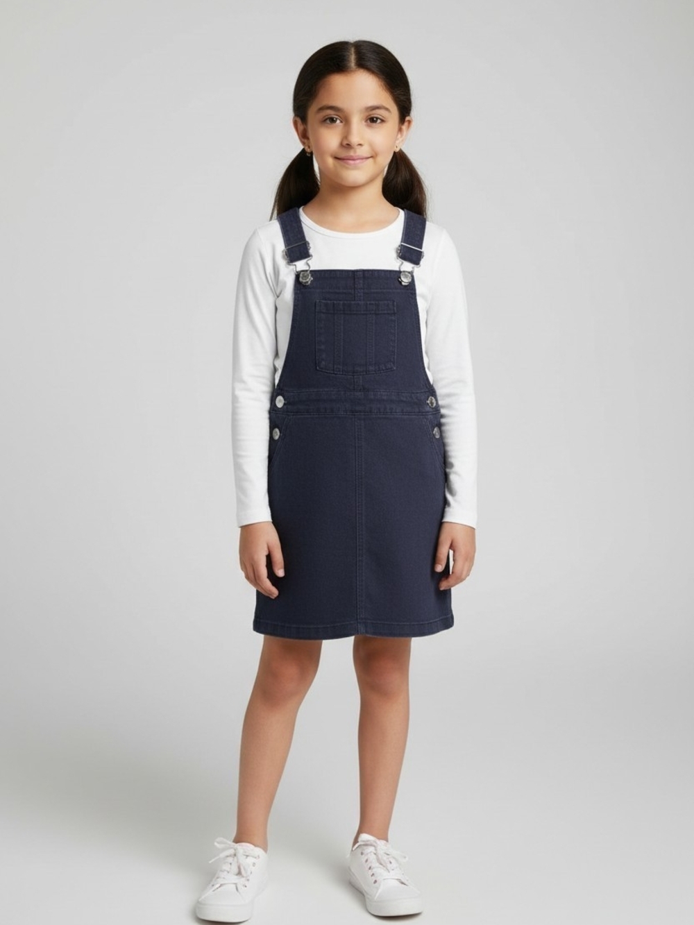 H&M Navy Overall Pinafore Dress